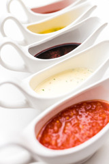 several types of sauce