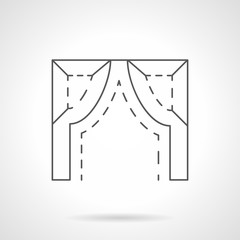 Inflexed arch flat line vector icon