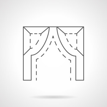 Inflexed arch flat line vector icon
