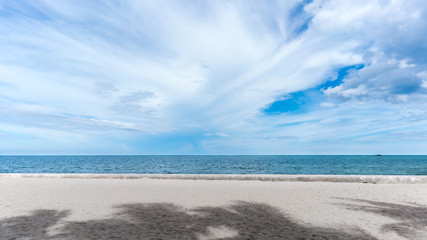 Hua Hin beach in a beautiful day , Prachuap Khiri Khan Province , Thailand