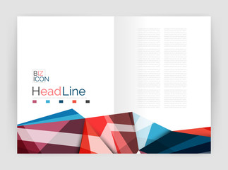 Business triangle design modern business annual report flyer