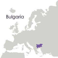 Bulgaria map icon. Europe nation and government theme. Isolated design. Vector illustration