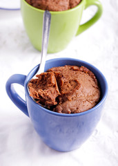 Chocolate and peanut microwave cake