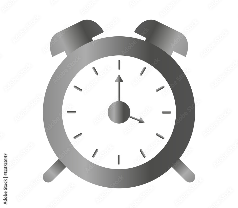 Wall mural alarm clock icon