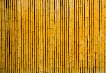 Crédence de cuisine en verre imprimé Bambou fond de clôture en bambou