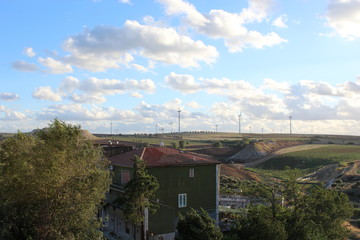 wind turbines, panoramic view from Poggio Imperiale