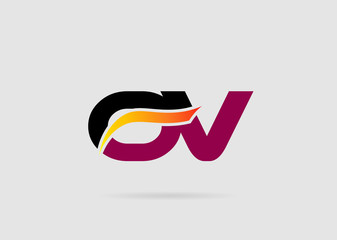 OV company linked letter logo
