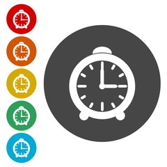 Clock icon, Vector illustration 