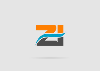 Alphabet Z and L letter logo. Vector illustration
