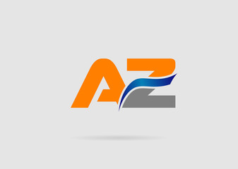 Letter a and z logo vector
