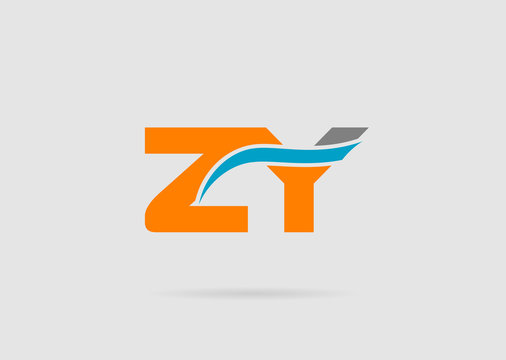 Alphabet Z and Y letter logo. Vector illustration
