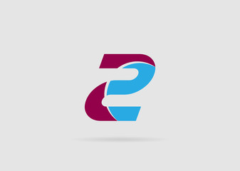 Logo number 2 vector design template
