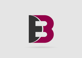Abstract icon logo for letter B
