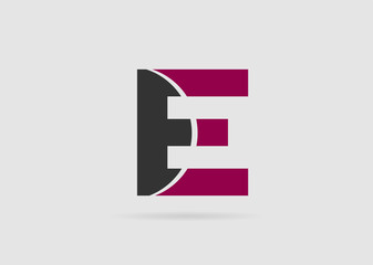 Abstract icon logo for letter E
