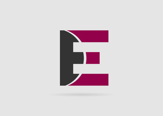 Abstract icon logo for letter E
