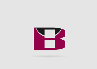 Abstract letter B logo design template
