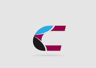 Abstract letter C logo icon design
