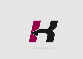 Abstract letter K logo icon design
