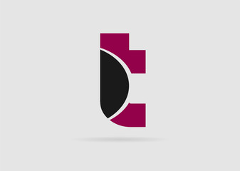 Vector illustration of abstract icons based on the letter T logo
