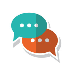 Bubble con. communication message discussion and conversation theme. Isolated design. Vector illustration