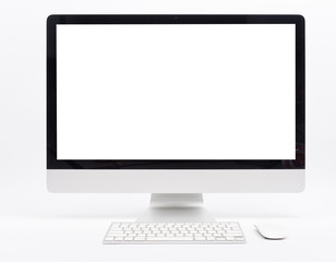 Fototapeta premium monitor komputerowy wyświetlacz siatkówki, mysz, klawiatura
