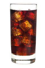 Cola Soda Pop Glass isolated on White background