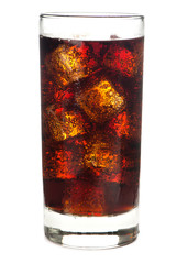 Cola Soda Pop Glass isolated on White background