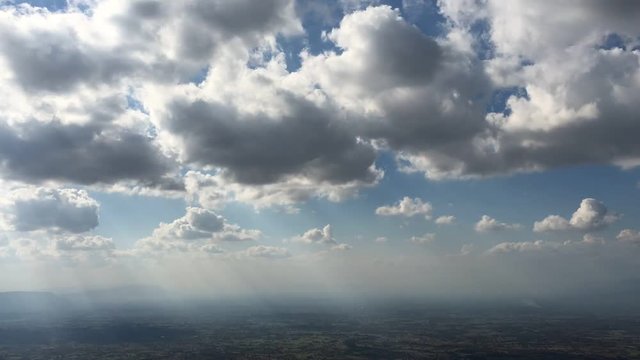 summer landscape with cloudy sky