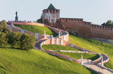 Chkalov Staircase. Nizhny Novgorod city. Russia  - 123731108