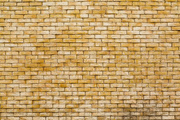 Brick walls, painted with yellow paint