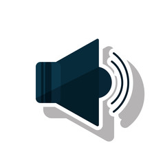 Volume with waves icon. Music sound musical technology communication and media theme. Isolated design. Vector illustration