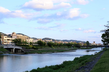 夕暮の京都鴨川