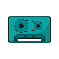 Cassette device icon. Music sound musical technology communication and media theme. Isolated design. Vector illustration