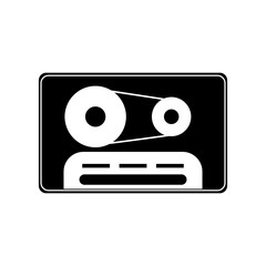 Cassette device icon. Music sound musical technology communication and media theme. Isolated design. Vector illustration