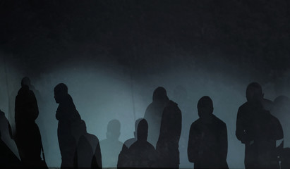 mysterious people silhouette