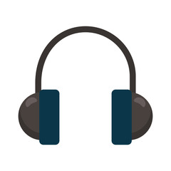 Headphone device icon. Music sound audio stereo and technology theme. Isolated design. Vector illustration