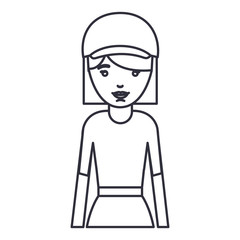 Woman cartoon icon. Avatar people person and human theme. Isolated design. Vector illustration