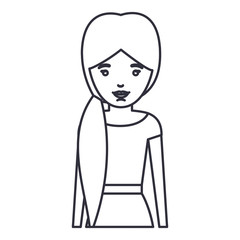 Woman cartoon icon. Avatar people person and human theme. Isolated design. Vector illustration