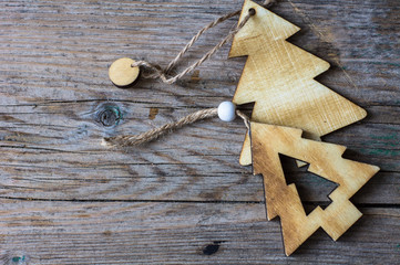 Rustic wooden holiday decorations