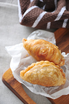 Top View Of Two Curry Puff