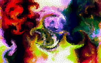abstract colorful background with motion, dynamic and movement concept. mosaic effect.