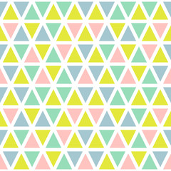 Naklejka na ściany i meble Seamless abstract geometric triangle pattern. Seamless multicolored background. Vector illustration.