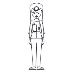 doctor woman cartoon icon. Avatar people person and human theme. Isolated design. Vector illustration