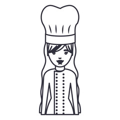 chef woman cartoon icon. Avatar people person and human theme. Isolated design. Vector illustration