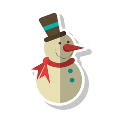 Snowman icon. Merry christmas season celebration and decoration theme. Isolated design. Vector illustration