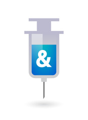 Isolated  syringe with an ampersand