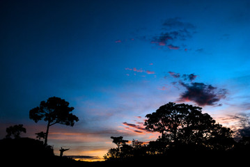 Sunrise in the mountains