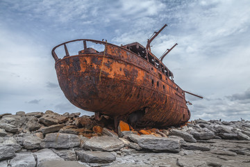 Rusting shipwreck