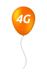 Isolated balloon with    the text 4G