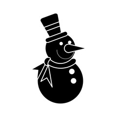 Snowman icon. Merry christmas season celebration and decoration theme. Isolated design. Vector illustration